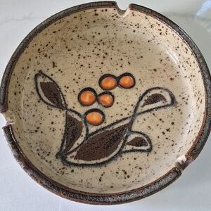 Vintage '70s Mid-century Modem Otagiri Speckled Stonewear Ashtray